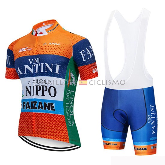 2019 Maillot Vini Fantini Tirantes Mangas Cortas Naranja